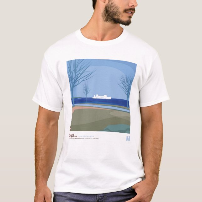 Bridgeport färja/deepCT.com T-shirt (Framsida)