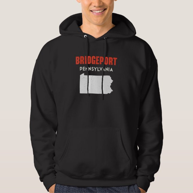 Bridgeport Pennsylvania USA State America Travel Hoodie (Framsida)