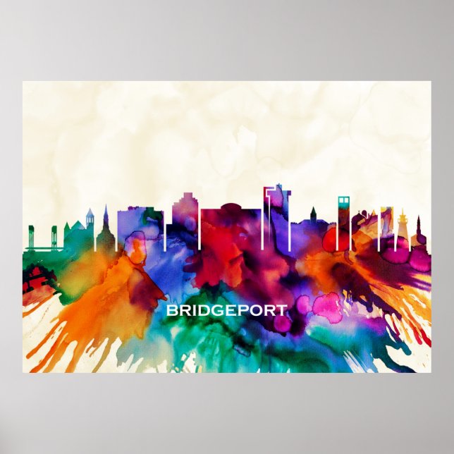 Bridgeport Skyline Poster (Framsidan)