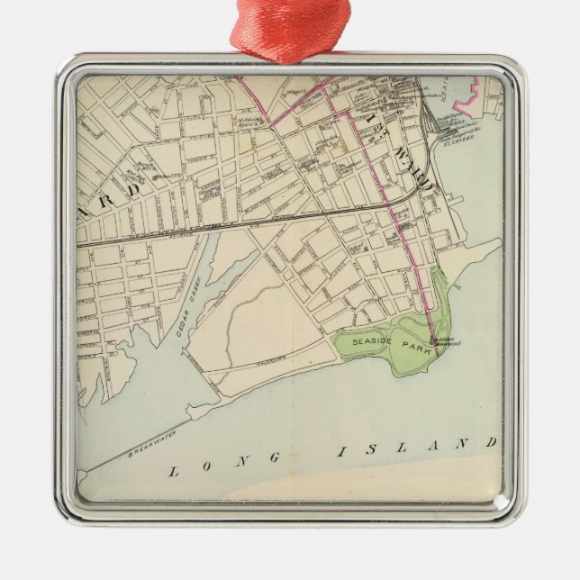 Bridgeport som är södra julgransprydnad metall (Framsidan)