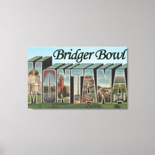 Bridger Bowl, Montana - Large Brev Scenes Canvastryck