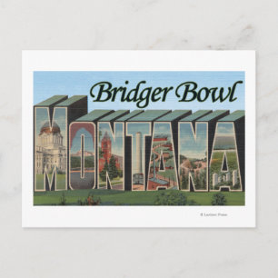 Bridger Bowl, Montana - Large Brev Scenes Vykort