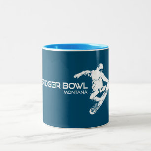 Bridger Bowl Montana Snowboarder Två-Tonad Mugg
