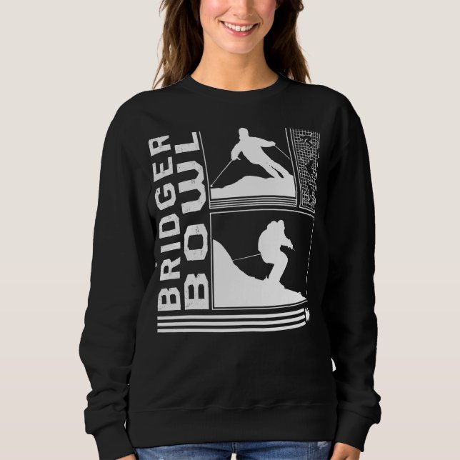Bridger Bowl Skiing Skier Winter Snowboard Snowboa T Shirt (Framsida)