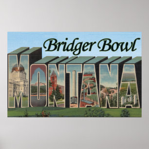 Bridger bunke, Montana - stora brevplatser Poster