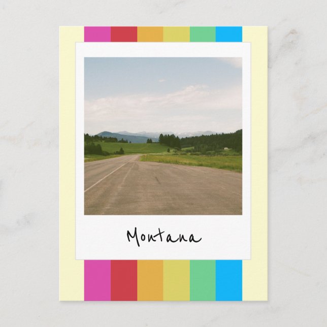 Bridger Canyon Retro Instant Camera Postcard Vykort (Framsida)