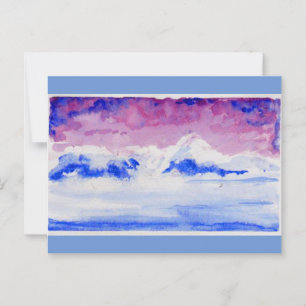 Bridger Mountains Watercolor Vykort