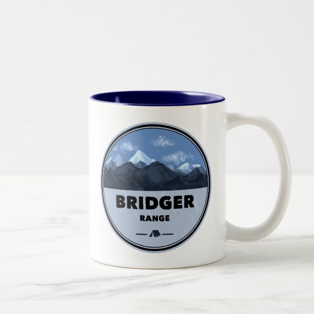 Bridger Range Montana Camping Två-Tonad Mugg (Höger)