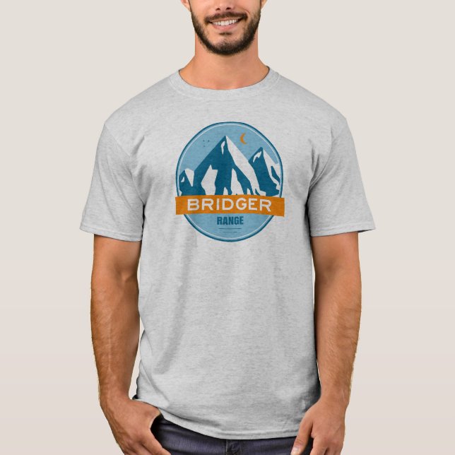 Bridger Range Montana Stars Måne T Shirt (Framsida)