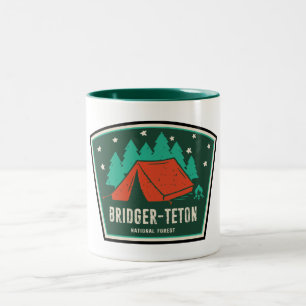 Bridger-Teton National Forest Camping Två-Tonad Mugg