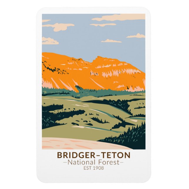 Bridger Teton National Forest Sheep Mountain Magnet (Vertikal)