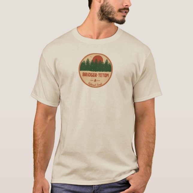 Bridger-Teton National Forest T Shirt (Framsida)