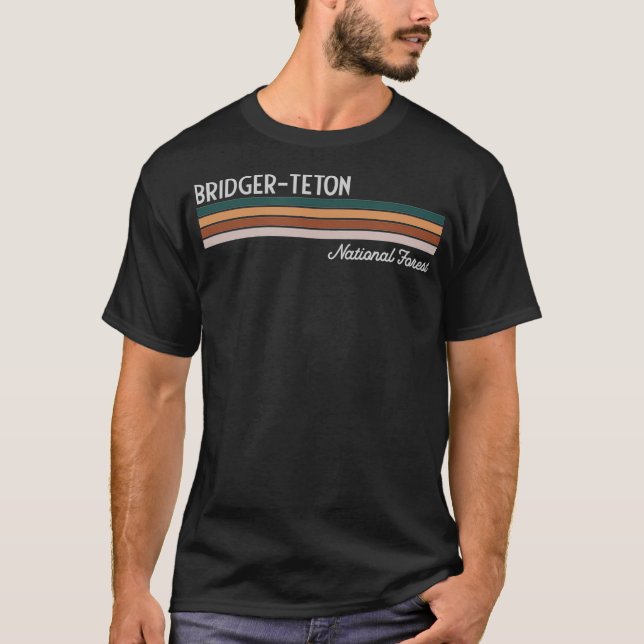 Bridger Teton National Forest T Shirt (Framsida)