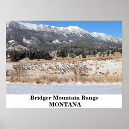 Bridgerbergszonen i Montana Poster