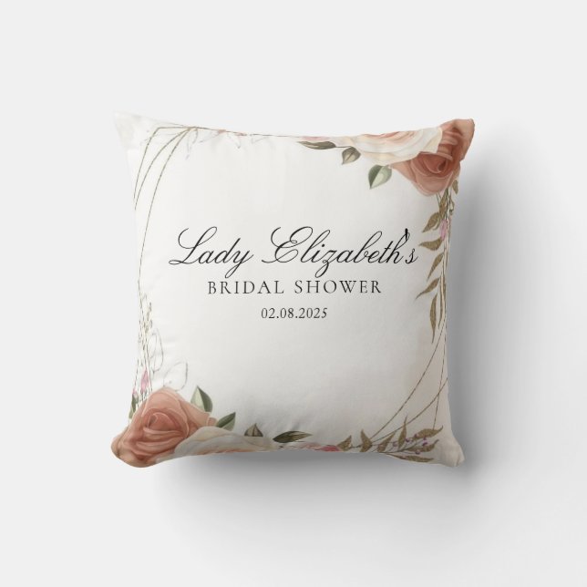 Bridgerton Bröllopsdusch med lila blommor i budget Kudde (Framsida)