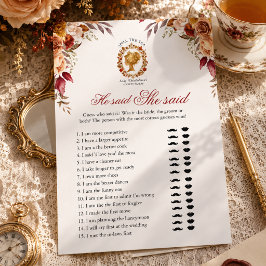 Bridgerton Höst Bröllopsfest Invitation Blommig Inbjudningar