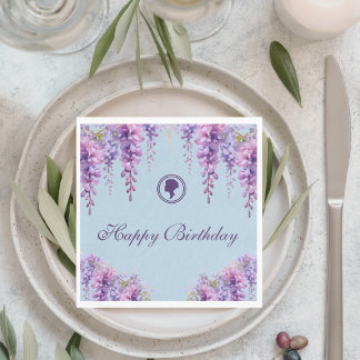 Bridgerton Inspired Blommigt Birthday Napkins Pappersservett
