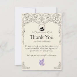 Bridgerton Inspired Regency Society Thank You Tack Kort