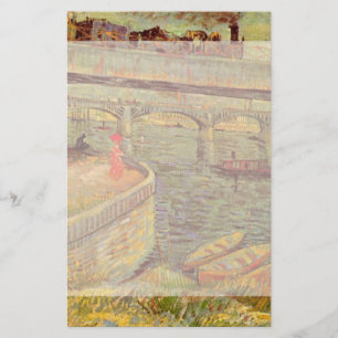 Bridges över havet, Asnieres av Vincent van Gogh Brevpapper