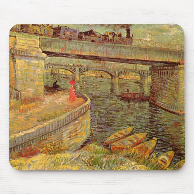 Bridges över havet, Asnieres av Vincent van Gogh Musmatta (Framsidan)
