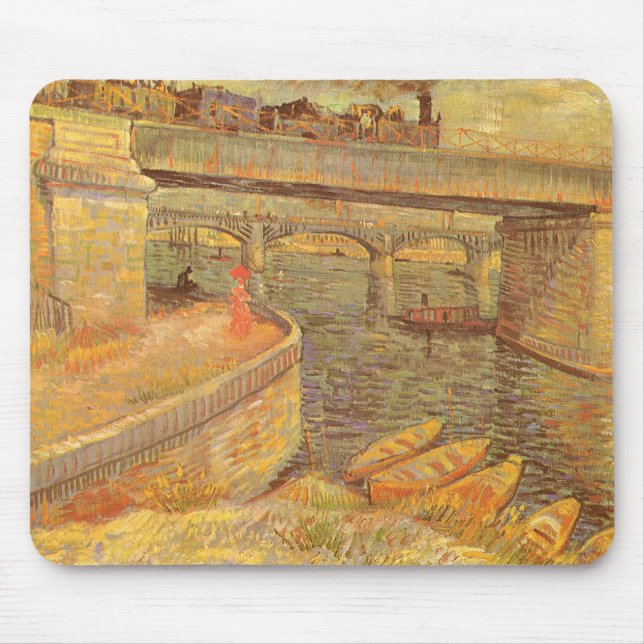 Bridges över havet av Vincent van Gogh Musmatta (Framsidan)