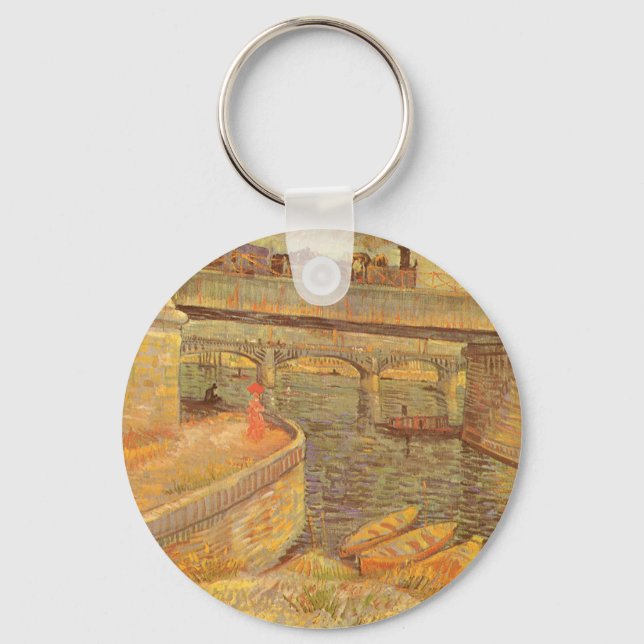 Bridges över havet av Vincent van Gogh Nyckelring (Framsida)