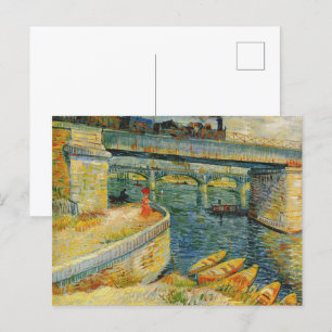 Bridges över havet av Vincent van Gogh Vykort