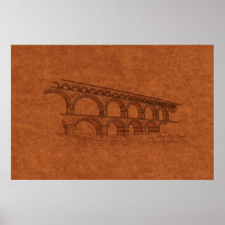 Bridges: Pont Du Gard, Frankrike Poster