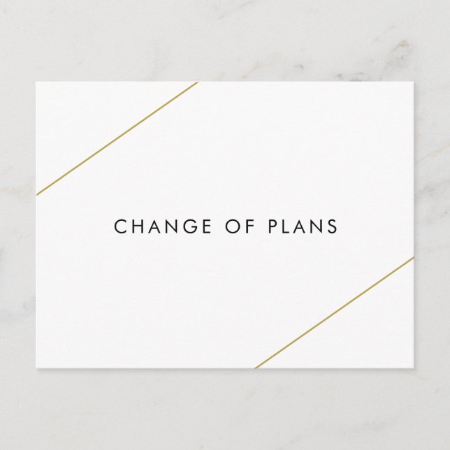 Bridget Geometrisk Modern Bröllop Meddelande Vykort (Framsida)