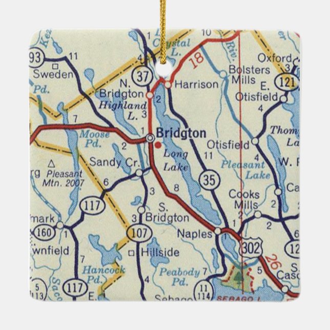 Bridgeton Maine Julgransprydnad Keramik (Baksida)