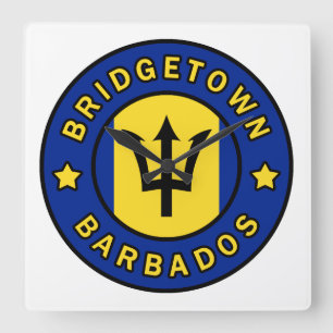 Bridgetown Barbados Fyrkantig Klocka