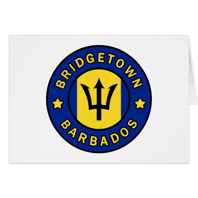 Bridgetown Barbados Hälsningskort (Framsidan Horizontal)