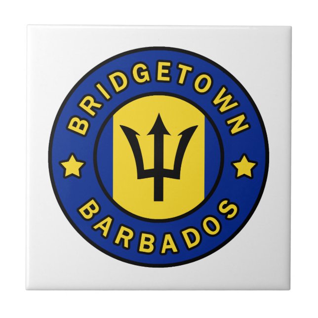 Bridgetown Barbados Kakelplatta (Framsidan)