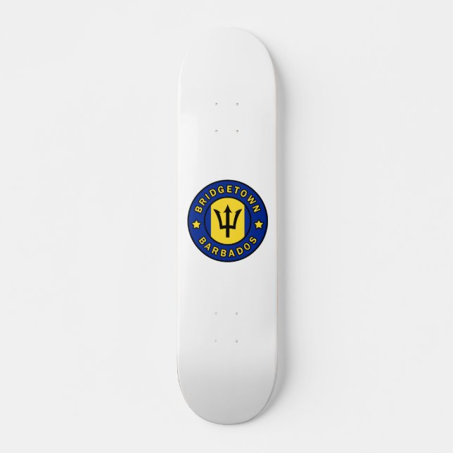 Bridgetown Barbados Mini Skateboard Bräda 18,5 Cm (Framsida)