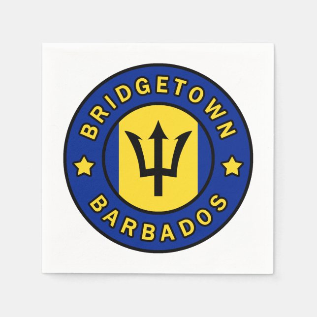 Bridgetown Barbados Pappersservett (Framsidan)