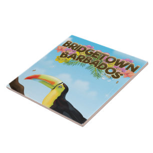 Bridgetown Barbados Toucan-reseaffisch Kakelplatta