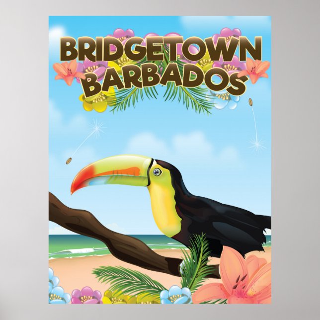 Bridgetown Barbados Tukan resemotiv affisch (Framsidan)