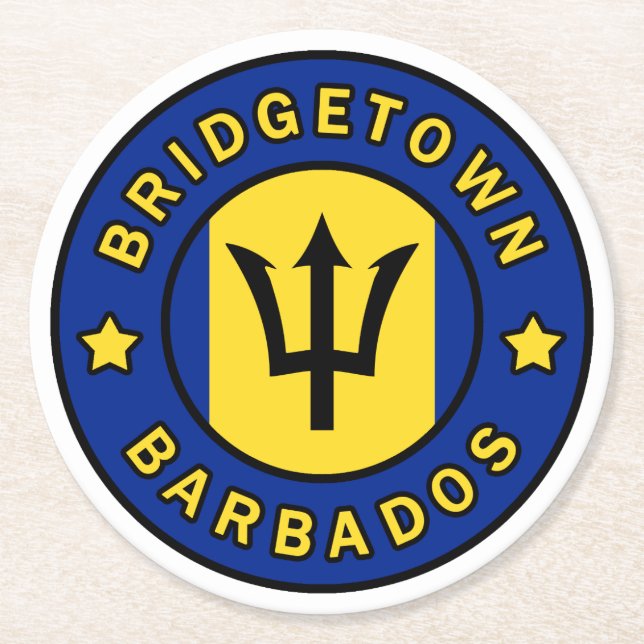 Bridgetown Barbados Underlägg Papper Rund (Framsidan)