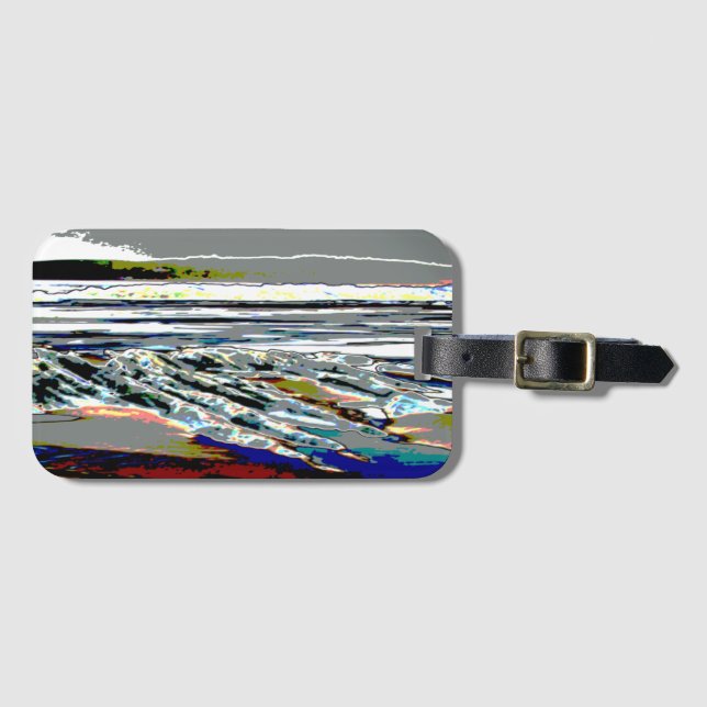 Bridgewater N.S. Riser's Beach Abstract print art Bagagebricka (Framsida horisontal)