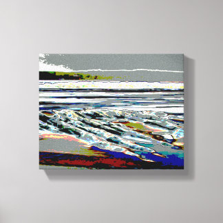 Bridgewater N.S. Riser's Beach Abstract print art Canvastryck