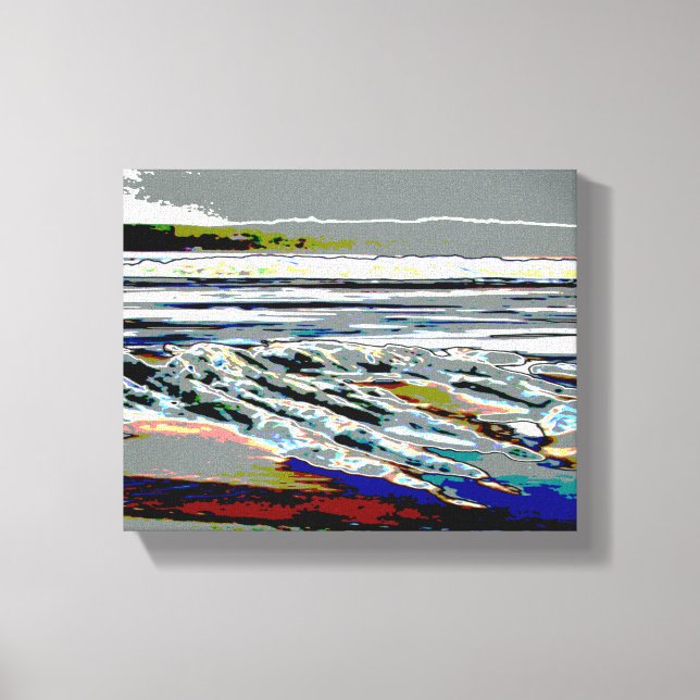 Bridgewater N.S. Riser's Beach Abstrakt konsttryck Canvastryck (Framsida)