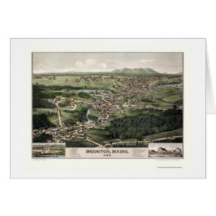 Bridgton MIG panorama- karta - 1888 Hälsningskort