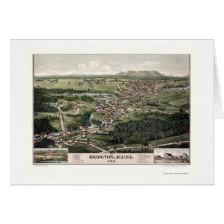 Bridgton MIG panorama- karta - 1888 Hälsningskort