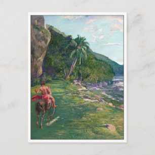 Bridle Väg Tahiti av La Farge Vykort