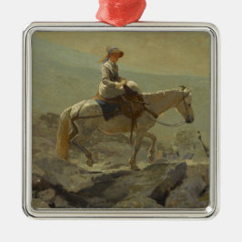 Bridle Väg, vita bergen (Winslow Homer) Julgransprydnad Metall