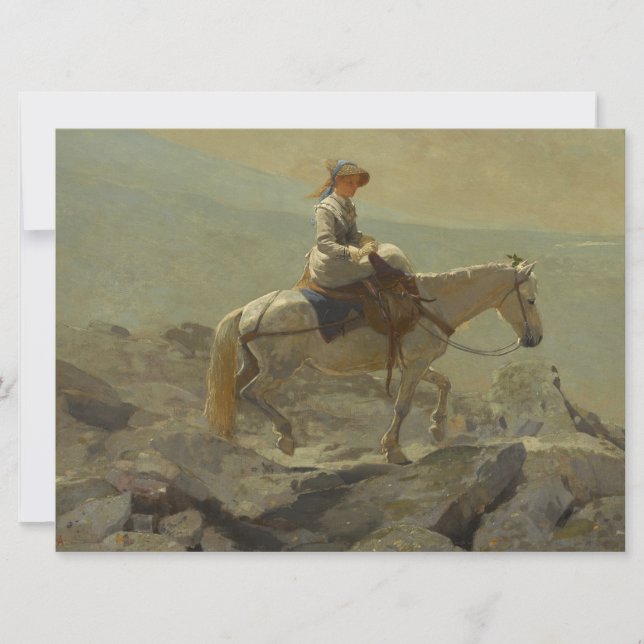Bridle Väg, vita bergen (Winslow Homer) Kort (Framsida)