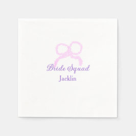 Bridstyrd rosa glitter-armstjärna namn pappersservett