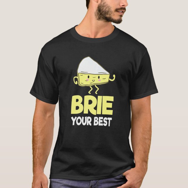 Brie Cheese Person Cheese Farmer Food Pun T Shirt (Framsida)