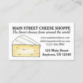Brie Cheese Shoppe Shop Food Business Chef Foodie Visitkort