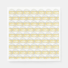 Brie Fransk Cheese Taste Wedge Cocktail Party Pappersservett